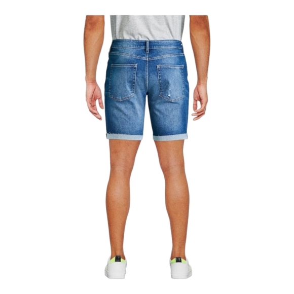 Stylish Men's Distressed Denim  Shorts - Ripped & Stretch Fit for Casual Wear - Picture 3 of 14